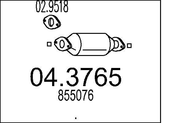 Catalyseur (Pot catalytique) MTS ref. 04.3765