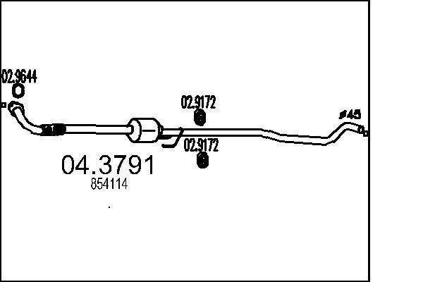 Catalyseur (Pot catalytique) MTS ref. 04.3791