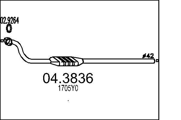 Catalyseur (Pot catalytique) MTS ref. 04.3836
