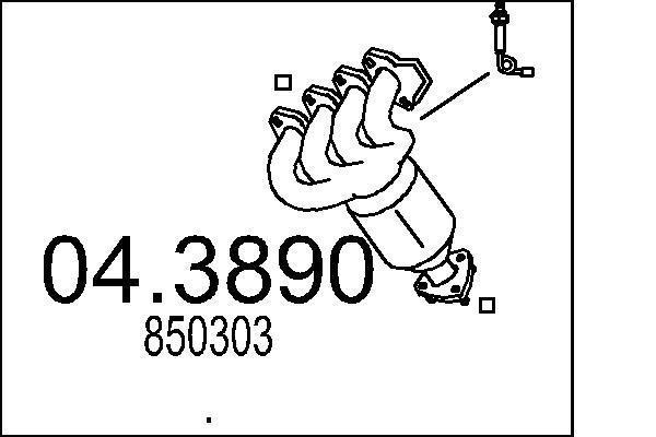 Catalyseur MTS 04.3890 Catalyseur MTS 04.3890