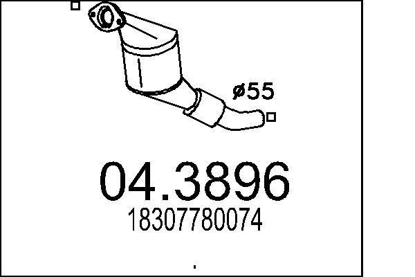 Catalyseur (Pot catalytique) MTS 04.3896
