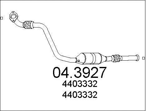 Catalyseur (Pot catalytique) MTS ref. 04.3927
