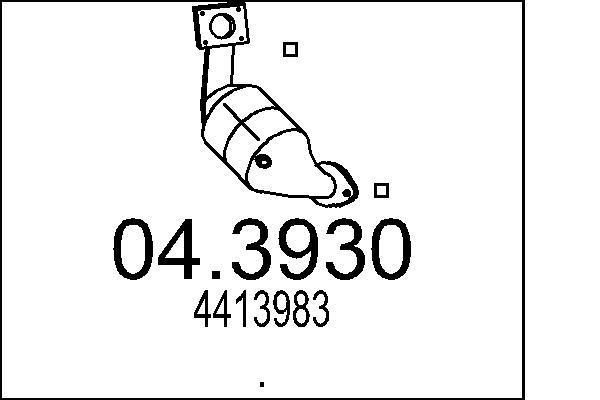 Catalyseur (Pot catalytique) MTS ref. 04.3930