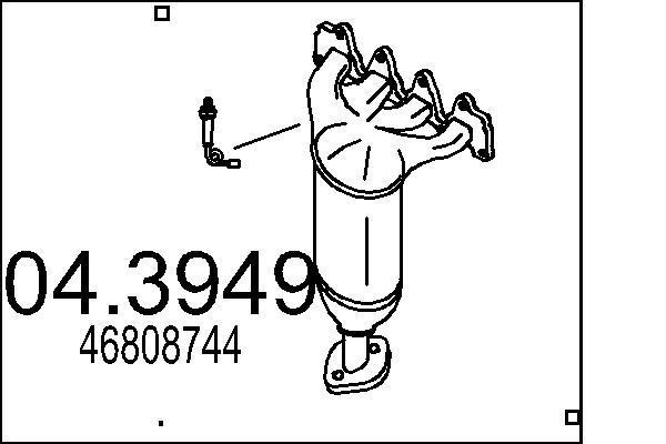 Catalyseur (Pot catalytique) MTS ref. 04.3949