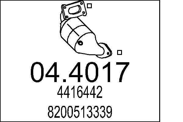 Catalyseur (Pot catalytique) MTS ref. 04.4017