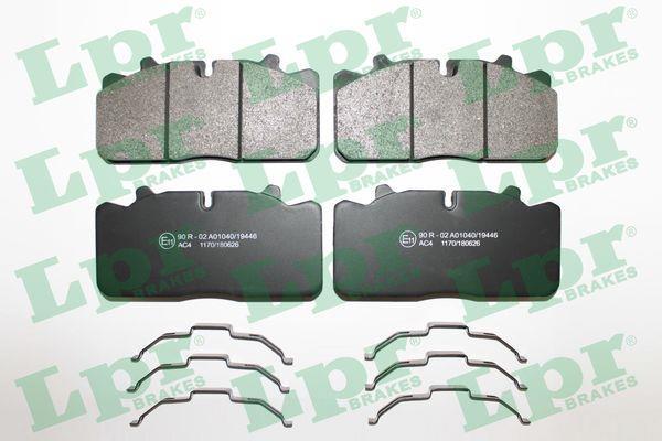 Jeu de 4 plaquettes de frein LPR ref. 05P1170