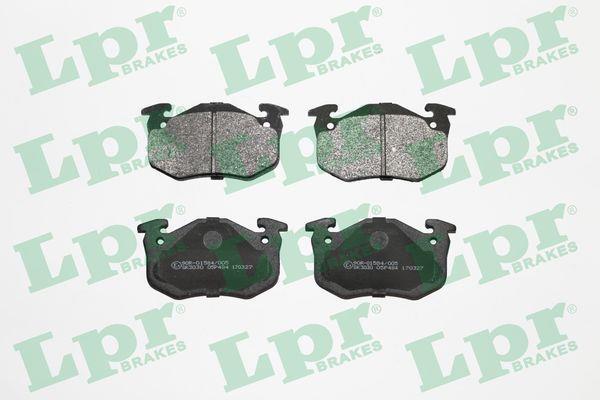 Jeu de 4 plaquettes de frein LPR ref. 05P484