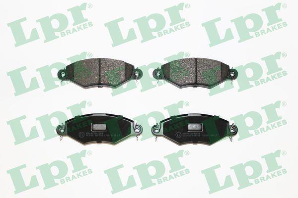 Jeu de 4 plaquettes de frein LPR ref. 05P708