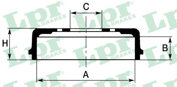 Tambour de frein LPR  ref. 7D0450