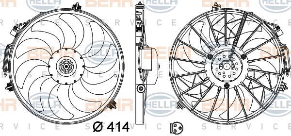 Ventilador do motor HELLA ref. 8EW 009 158-721
