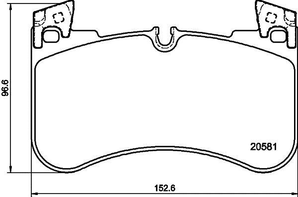 Jeu de 4 plaquettes de frein HELLA ref. 8DB 355 039-881