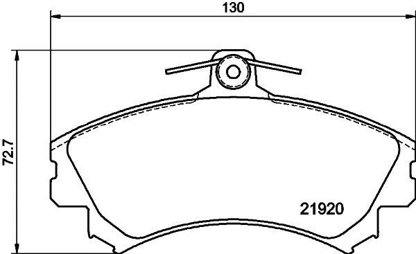Jeu de 4 plaquettes de frein HELLA ref. 8DB 355 006-701