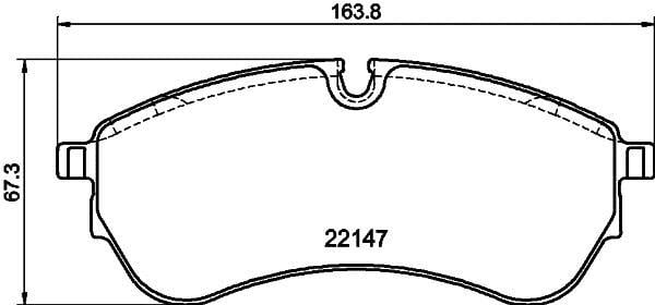 Jeu de 4 plaquettes de frein HELLA ref. 8DB 355 032-921