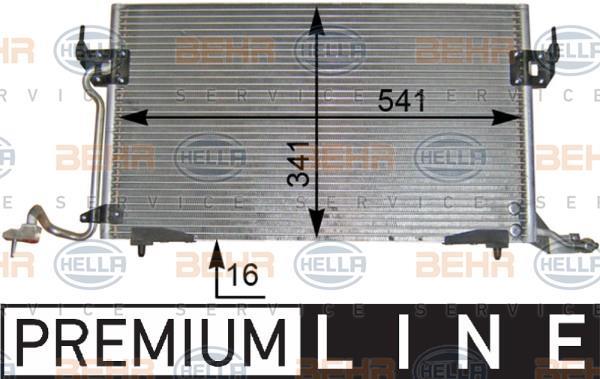 Condenseur, climatisation (Radiateur de climatisation) HELLA 8FC 351 036-401