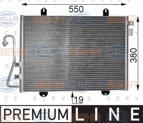 Condenseur, climatisation (Radiateur de climatisation) HELLA 8FC 351 037-541