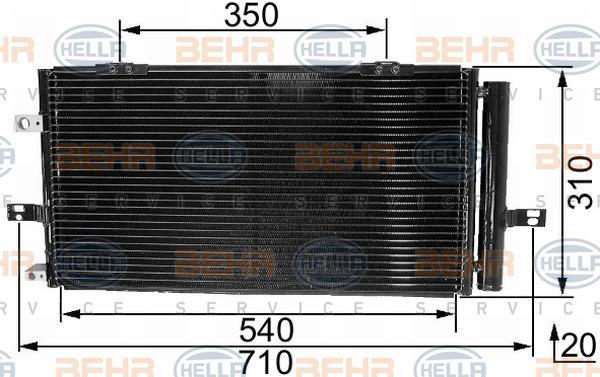 Condenseur, climatisation (Radiateur de climatisation) HELLA ref. 8FC 351 037-671