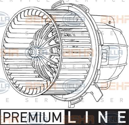 Pulseur d'air habitacle (Ventilateur habitacle) HELLA ref. 8EW 351 040-251