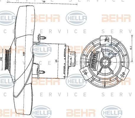 Ventilador do motor HELLA ref. 8EW 351 041-191