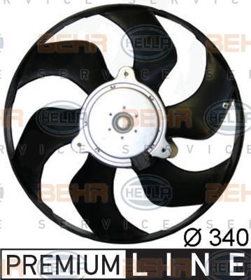 Ventilateur de refroidissement du moteur (Motoventilateur) HELLA ref. 8EW 351 044-391