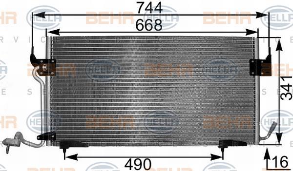 Condenseur, climatisation (Radiateur de climatisation) HELLA 8FC 351 301-291