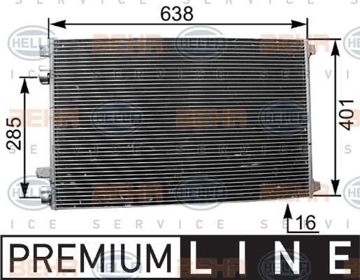 Condenseur, climatisation (Radiateur de climatisation) HELLA 8FC 351 301-561