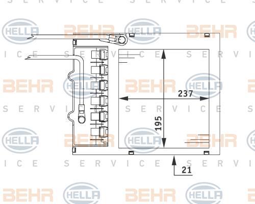 Radiateur de chauffage HELLA ref. 8FH 351 311-151