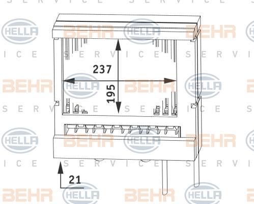 Radiateur de chauffage HELLA ref. 8FH 351 311-241