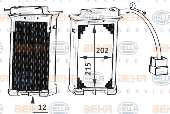 Radiateur de chauffage HELLA 8FH 351 311-251