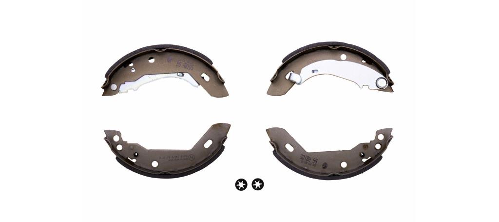 Jeu de 4 mâchoires de frein (Garniture de frein à tambour) HELLA ref. 8DB 355 000-651