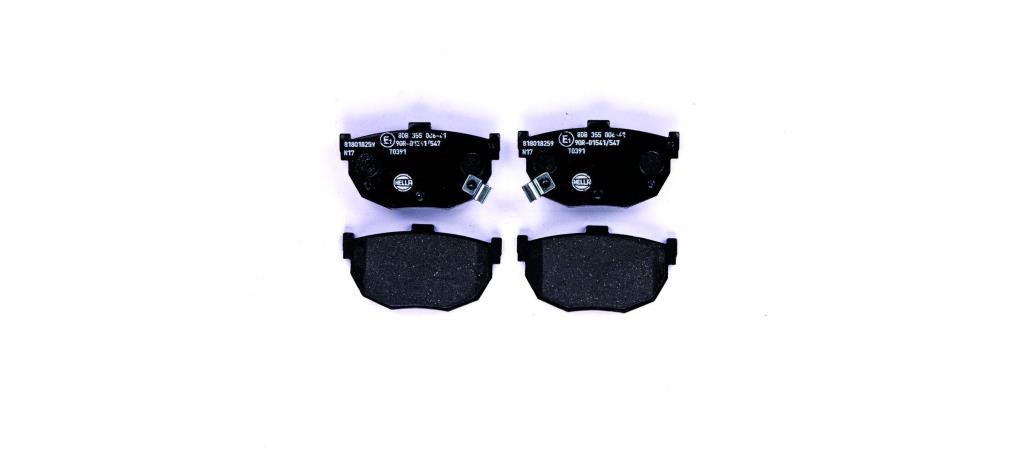 Jeu de 4 plaquettes de frein HELLA ref. 8DB 355 006-411