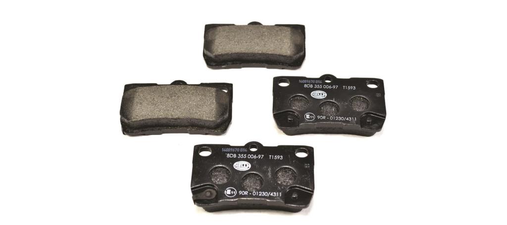 Jeu de 4 plaquettes de frein HELLA ref. 8DB 355 006-971
