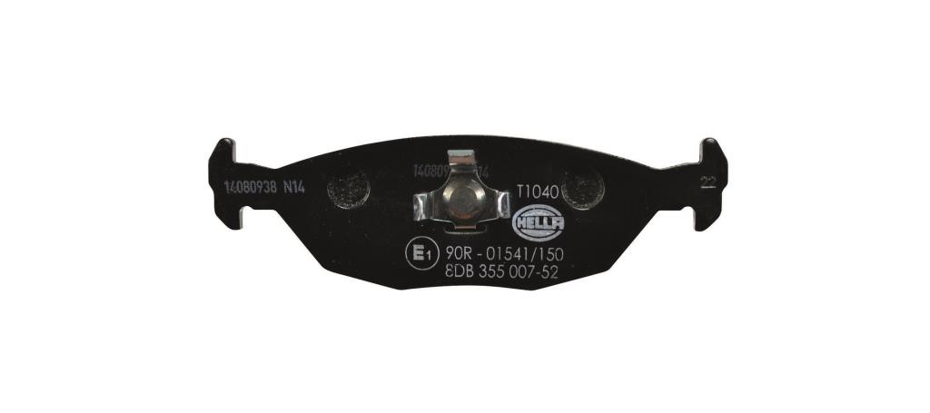Jeu de 4 plaquettes de frein HELLA ref. 8DB 355 007-521