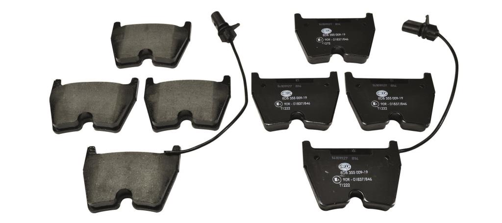 Jeu de 4 plaquettes de frein HELLA ref. 8DB 355 009-191