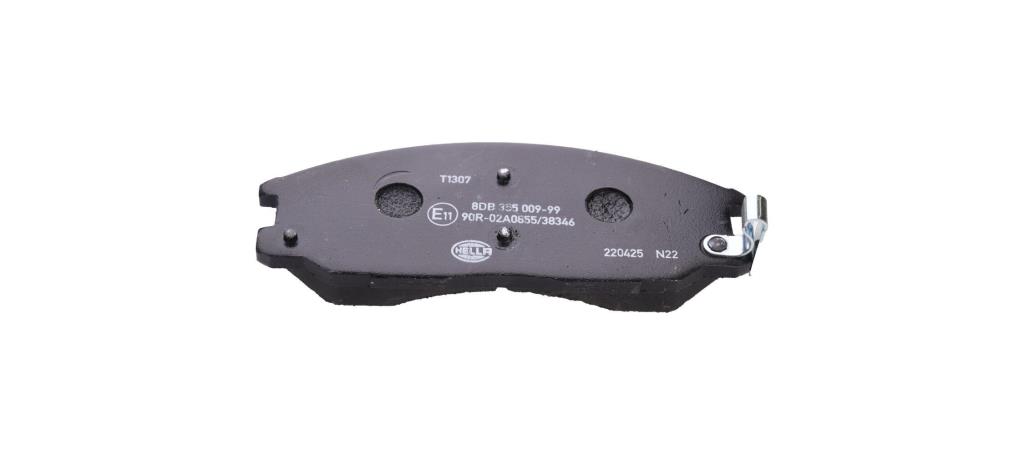 Jeu de 4 plaquettes de frein HELLA ref. 8DB 355 009-991
