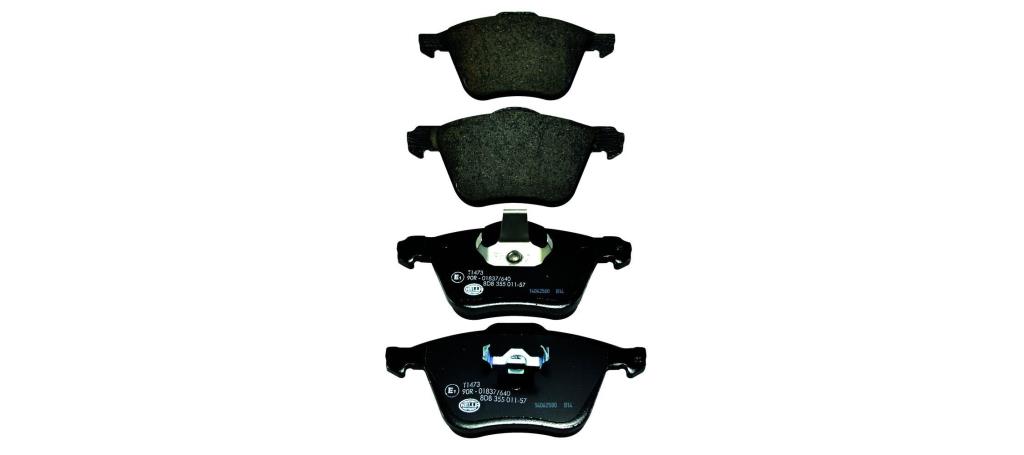 Jeu de 4 plaquettes de frein HELLA ref. 8DB 355 011-571