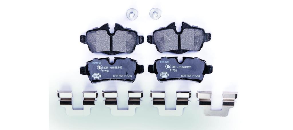 Jeu de 4 plaquettes de frein HELLA ref. 8DB 355 013-661