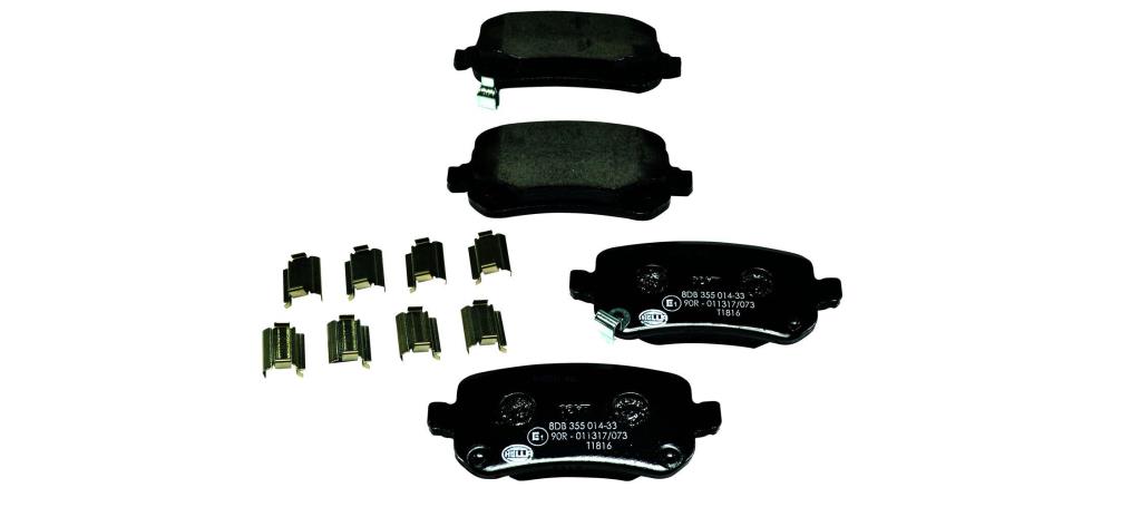 Jeu de 4 plaquettes de frein HELLA ref. 8DB 355 014-331
