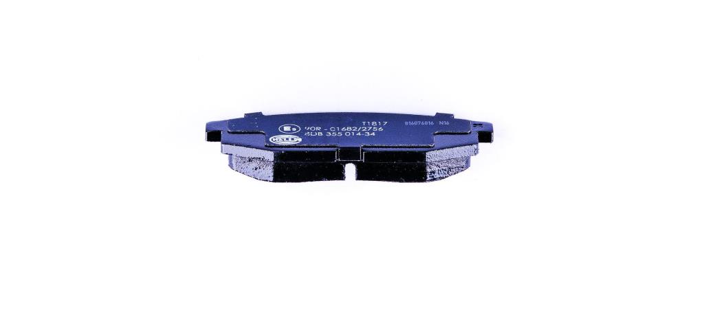 Jeu de 4 plaquettes de frein HELLA ref. 8DB 355 014-341