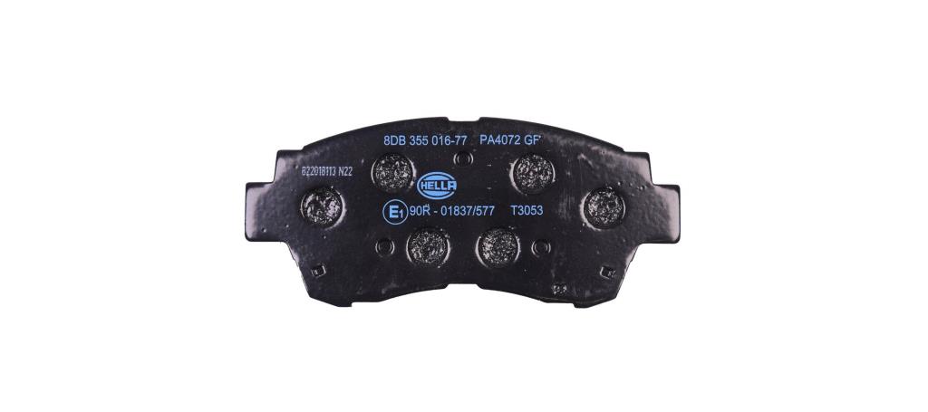 Jeu de 4 plaquettes de frein HELLA ref. 8DB 355 016-771