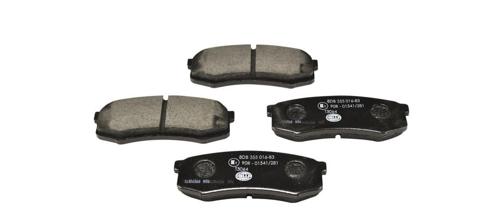 Jeu de 4 plaquettes de frein HELLA ref. 8DB 355 016-831
