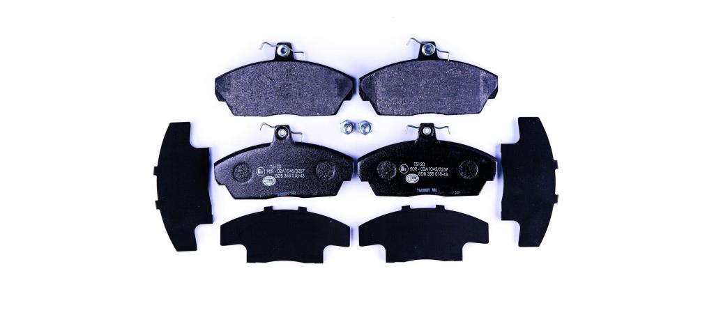 Jeu de 4 plaquettes de frein HELLA ref. 8DB 355 018-431