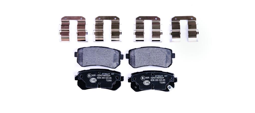 Jeu de 4 plaquettes de frein HELLA ref. 8DB 355 020-851