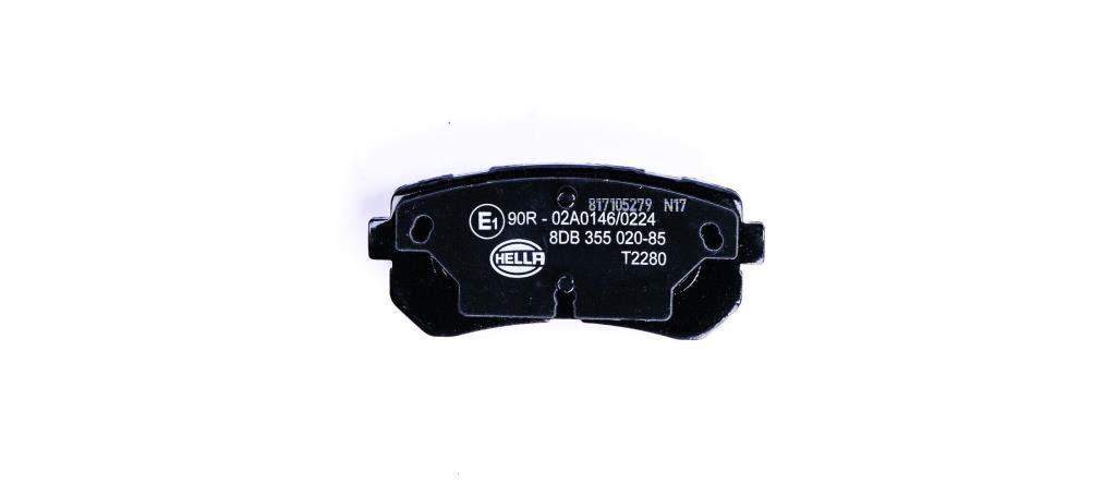 Jeu de 4 plaquettes de frein HELLA ref. 8DB 355 020-851