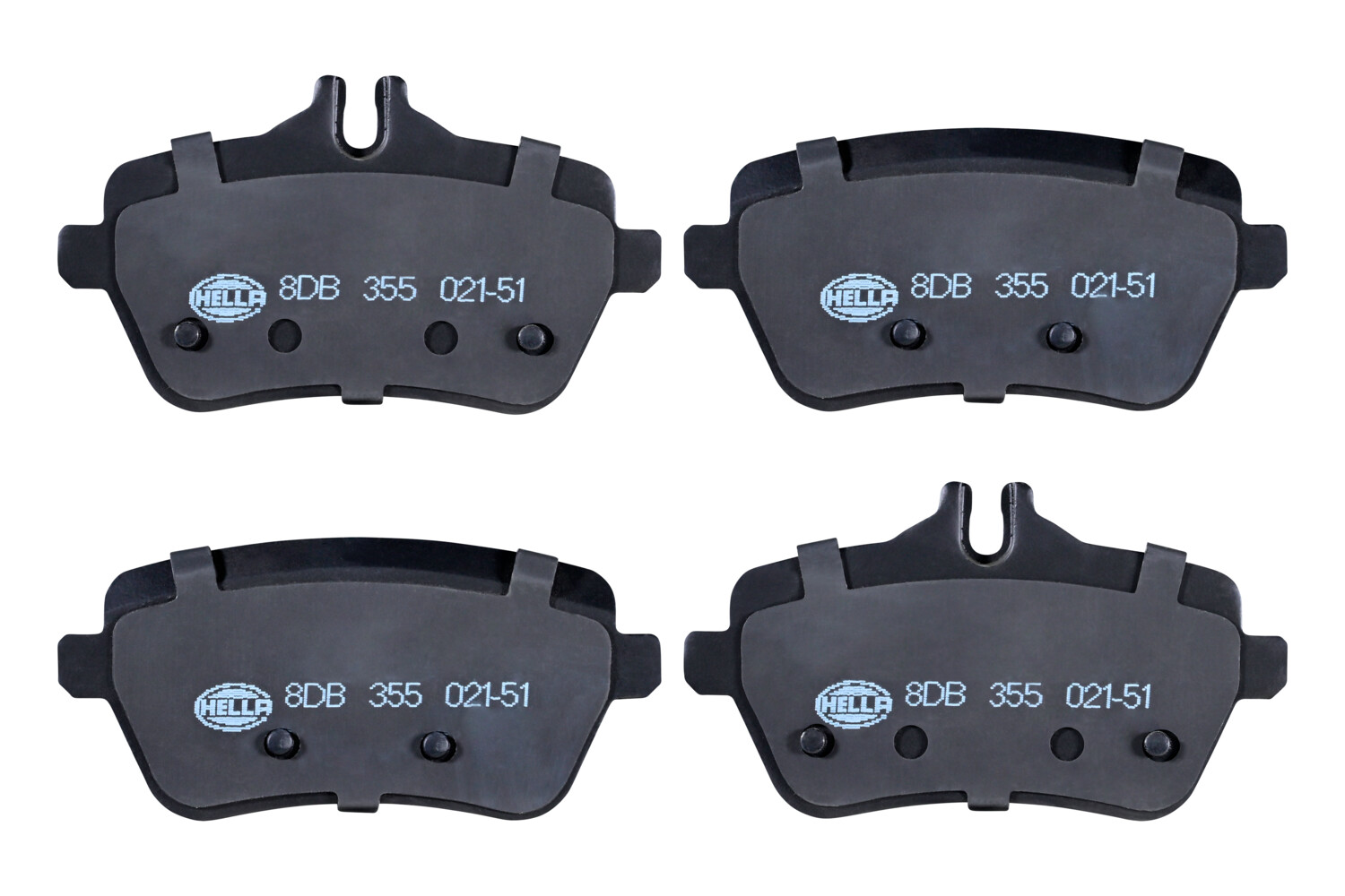 Jeu de 4 plaquettes de frein HELLA ref. 8DB 355 021-511