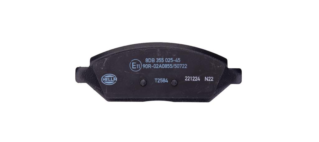 Jeu de 4 plaquettes de frein HELLA ref. 8DB 355 025-451
