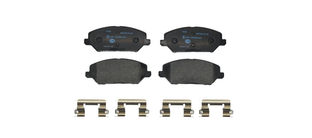 Jeu de 4 plaquettes de frein HELLA ref. 8DB 355 037-881