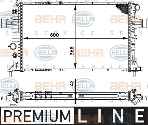 BEHR HELLA SERVICE 8MK 376 713-124 Radiador refrigeraci/ón del motor