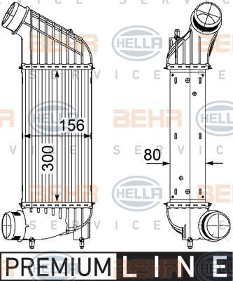 Intercooler, échangeur (Refroidisseur d'air) HELLA 8ML 376 746-361