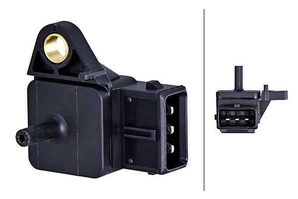 Capteur Pression Suralimentation HELLA 6PP 358 152-571 - 5V, 3 Pôles - Compatible Renault, Dacia (Logan, Mégane, Clio, Scénic…)