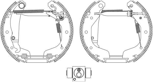 Kit de travões de tambor HELLA ref. 8DB 355 005-221